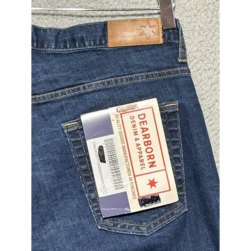 Dearborn Jeans Mens Tailored Fit‎ Classic Denim Cotton Size 34x30 USA NWT